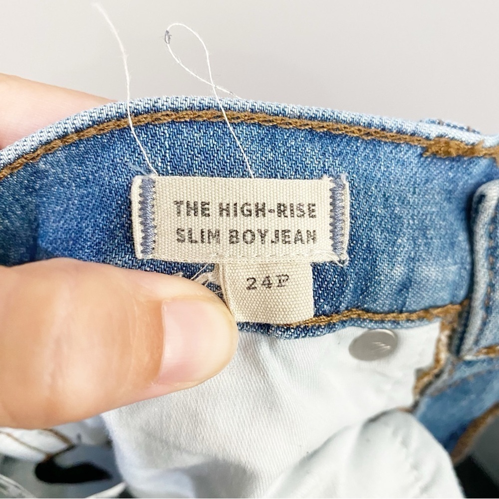 MADEWELL The High-Rise Slim Boyjean in Raebrook Wash Eco Edition Size 24 Petite - Picture 8 of 12